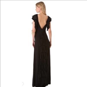 Free People Film Noir Maxi Flutter Sleeve Dress